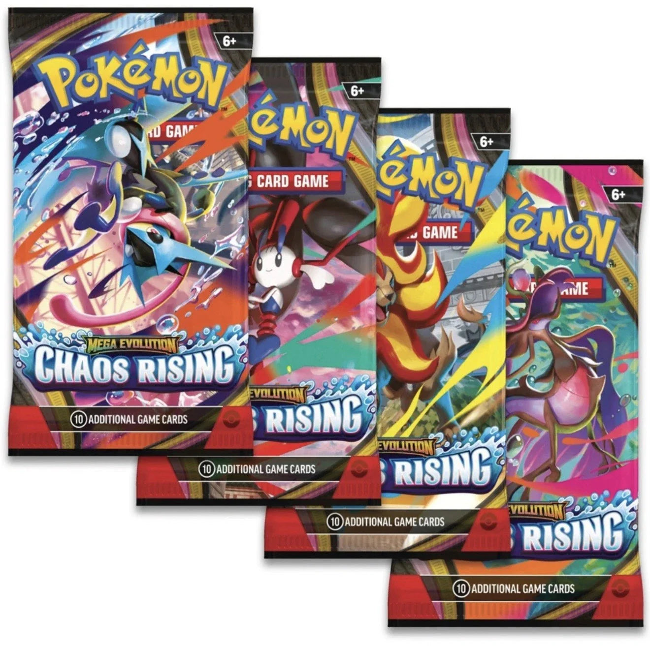 Chaos Rising Sleeved Booster Pack Art Bundle — Set of 4
